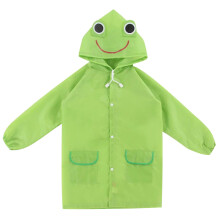 Rain Poncho Raincoats for Kids Reusable Waterproof Rain Coat with Hood Rain Jacket for Boys Girls Green 3-8 Years
