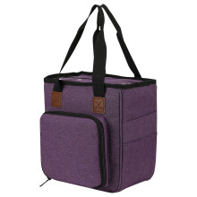 2026 New Knitting Bag Yarn Storage with Compartments for Knitting Needles Crochet Hooks Knitting Project and Accessories