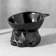 Plastic Elevated Cat Bowls, Extra Wide & Shallow, Whisker-Friendly, Anti-Vomit, Dishwasher Safe, 5 oz, Non-Toxic — Compatible with Standard Cat