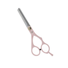 Tooth Shears Hair Cutting Scissors for Hair Styling Pink, Silver Tone 1 Pc