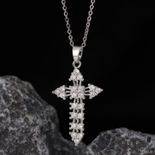 Cross Pendant Necklace for Women with Zircon