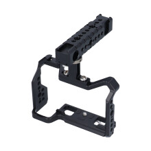 Expandable Mounting Options Camera Cage For FUJIFILM XS10, Video Stabilizer With Top Handle, Cold Shoe Interface, And Integrated Arca-Swiss Plate,