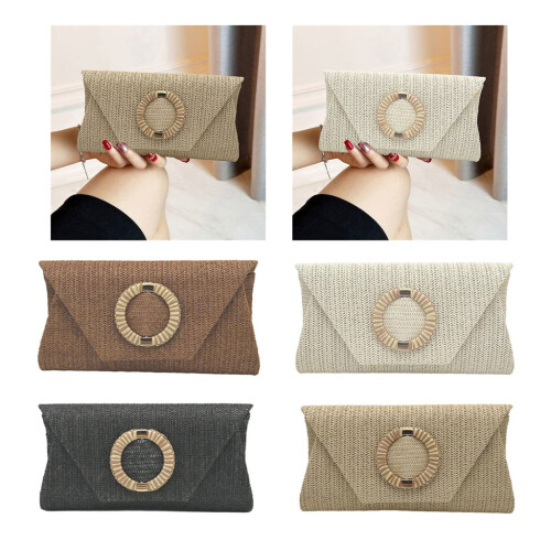 Ψάθινες τσάντες clutch για γυναίκες κορίτσια βραδινή τσάντα clutch ψάθινη τσάντα ώμου 1