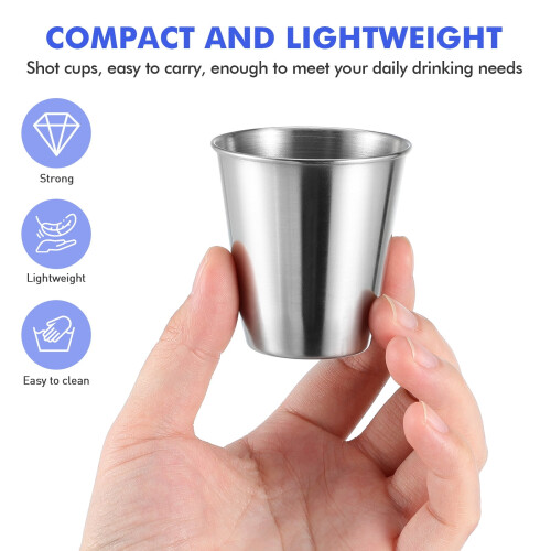 Stainless Steel Shot Cup 70ml 12pcs 2