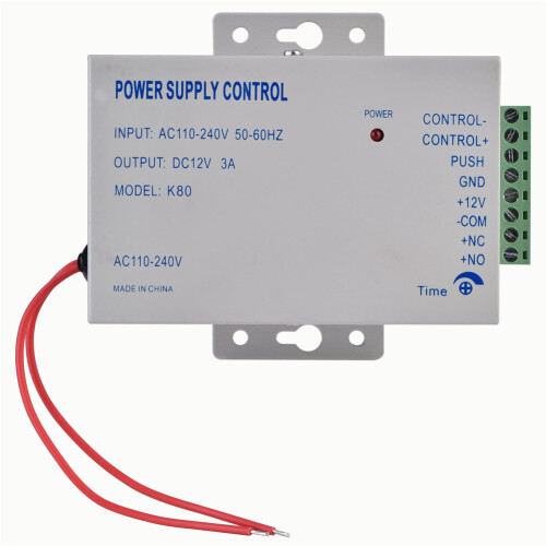 Συμβατό με τροφοδοτικό EM Lock, AC110-240V έως DC12V3A30W για έλεγχο πρόσβασης σε πόρτες, 2