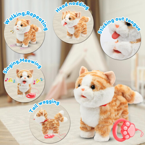 3 τεμάχια 2025 λούτρινο παιχνίδι ρομπότ σκύλου – Διαδραστικό, γαβγίζει, περπατάει, 1