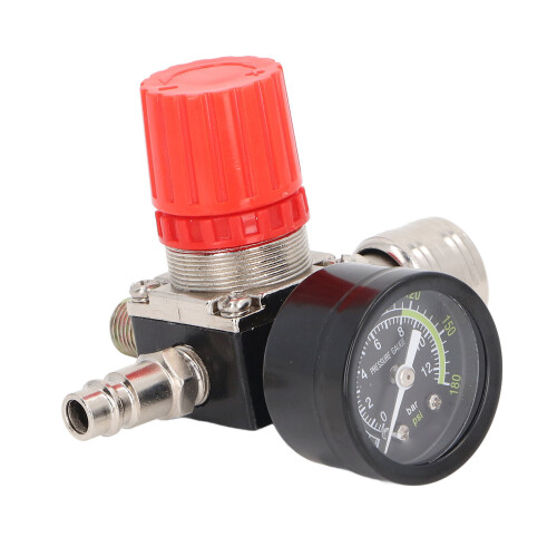 Air Compressor Pressure Regulator with Energy Saving Function, High Cost Performance Ratio Air Pressure Control Valve with Dial Indicator, Adjustable 1