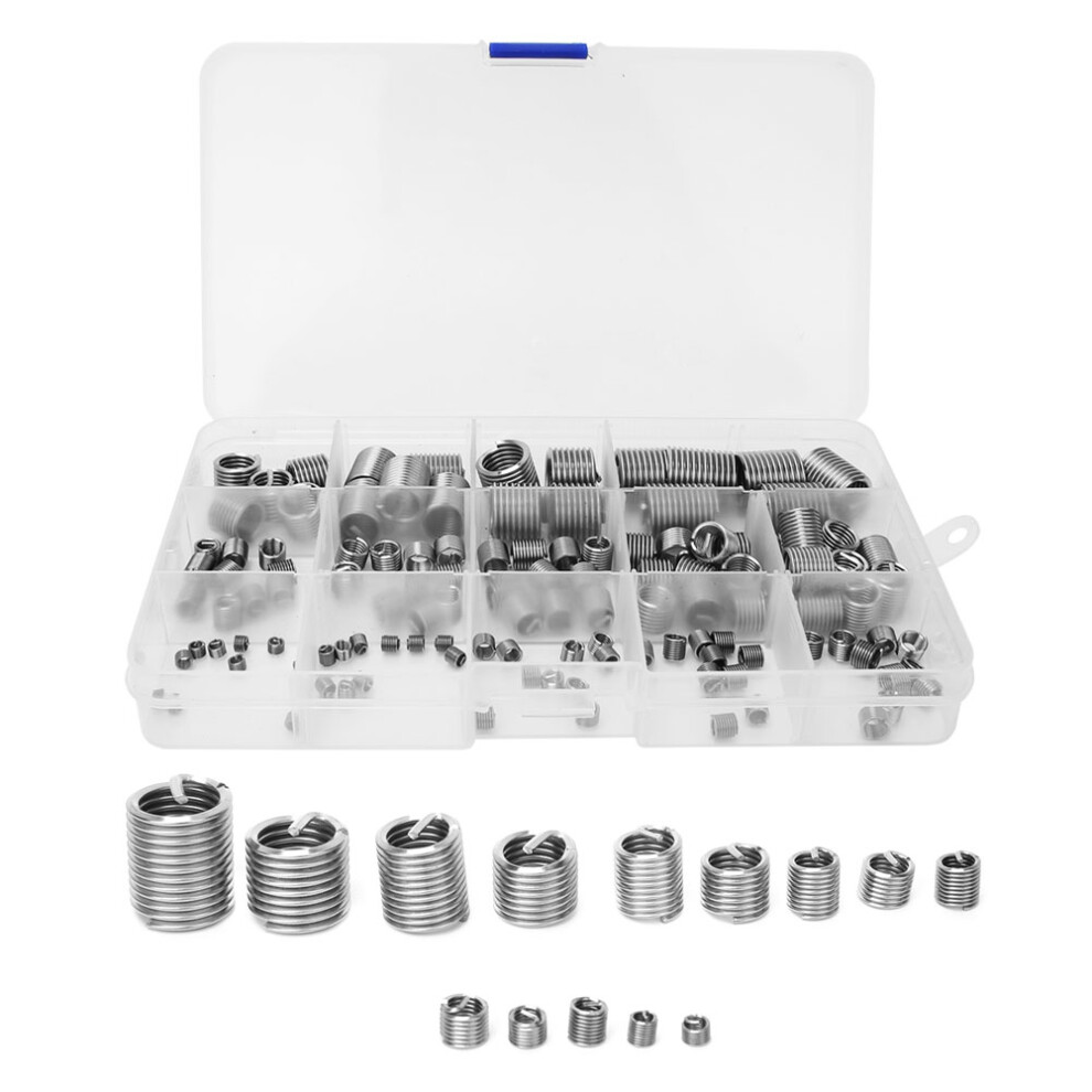 Metal Threaded Insert Kit 120Pcs Stainless Steel M3-M12 For Thread Repair Tools 8721392385309
