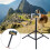 Adjustable Height Tripod, Wireless Bluetooth Remote Control Enabled Selfie Stick Tripod with Universal Phone Holder, 5-Section Foldable Design for 4