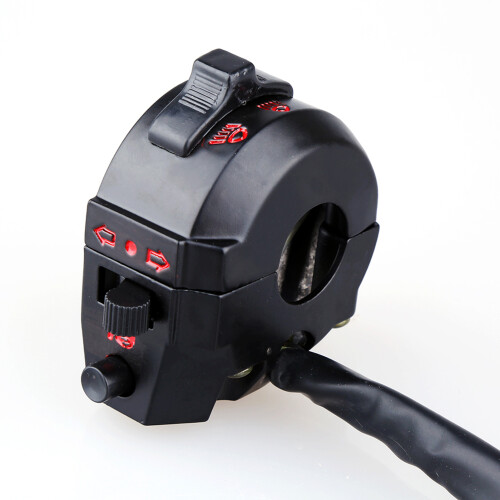 Weather Resistant Function Integrated Handlebar Switch Universal Control Motorcycle Handlebar Control Turn Signal Horn Function Low Beam Switch High 2