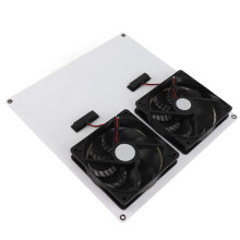 Outdoor Solar Fan 12in Dual with Guard