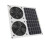 Solar Powered 12in Twin Fan Waterproof 2