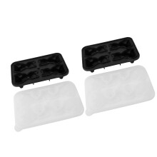2Pcs 3D Cat Shape Silicone Ice Cube Tray Reusable Whiskey & Cocktail Molds