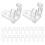 Led Light Holder Clips 100Pcs for Led Rope Light Square Transparent PC Plastic Metal 4