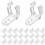 Led Light Holder Clips 100Pcs for Led Rope Light Square Transparent PC Plastic Metal 6