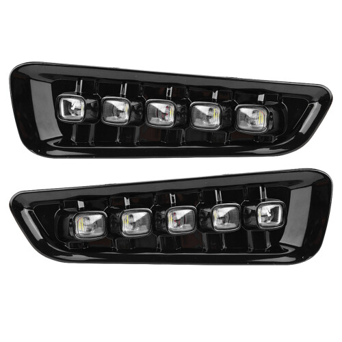 Φώτα ομίχλης LED ενσωματωμένα για Ford Raptor2017-2020, Κεχριμπαρένια φλας με αντοχή στη 1