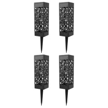Waterproof Solar Lawn Light LED Spike 28.5cm Warm White Garden Pathway