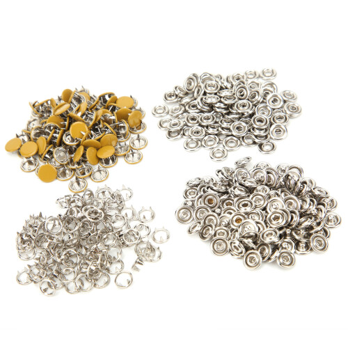 Snap Fastener Kit Post & Stud Style Marine Grade Brass Stainless Steel Hollow And Solid Surface Rust Resistant Includes Hand Tools For Canvas 2