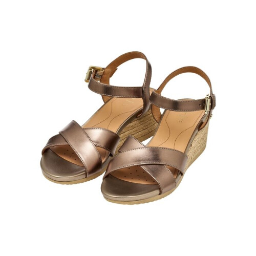 Geox Sandale Compensée Cuir Geox Ischia D02HHC 00022 - Noir 2