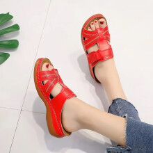 Sandalias ortopédicas Willtoo para mujer con soporte para el arco del pie, elegantes, de verano, cómodas, con punta abierta, plataforma de cuña,