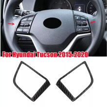 Naklejka z włókna węglowego na osłonę przycisków kierownicy do Hyundai Tucson 2015 2016 2017 2018 2019 2020 Akcesoria samochodowe