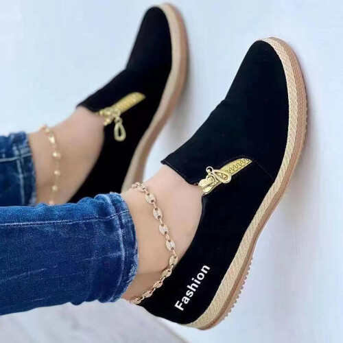 Damesko Mode Casual Alsidige Komfortable Flade Lærredssko Damesko Mode