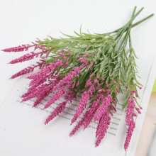 14 Zoll lange künstliche Lavendelstiele aus Seide mit biegsamen Drahtstielen, realistische künstliche Blumendekoration für Vasenarrangements,