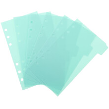 Intercalaires de cahier à 6 anneaux, 6 feuilles, avec onglets.