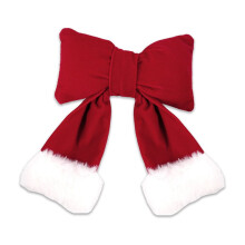 Große 3D-Weihnachtsschleife aus rotem Samt, festliche Dekoration für Baumspitze, Wandbehang, Hotel, Einkaufszentrum, Partygeschenk(s)