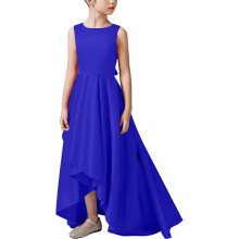 Vestidos de dama de honor junior de manga corta, vestido de niña de las flores con cuello cuadrado, vestido de gasa de corte A, vestido de gala,