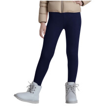 Mädchen-Leggings mit Fleecefutter, Winterwarme, dicke Leggings für Kinder, lange Hose, Marineblau, 11-12 Jahre