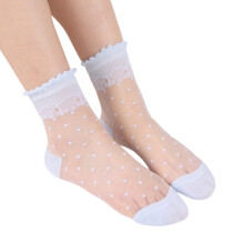 Socken für Damen, Frühling und Sommer, Freizeit, transparente Strümpfe in Unifarben, kühle Glasstrümpfe, weiche kurze Strümpfe