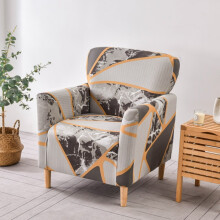 Housse extensible pour fauteuil, housse de fauteuil d'appoint 1 pièce avec accoudoirs, housse de fauteuil douce pour salon