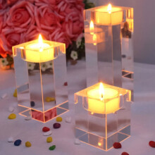 Crystal Candle Holder Centerpieces Table Candles Dining Room Decor