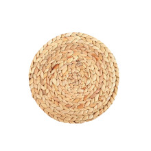 Clearance Round Table Mats – Handwoven Water Hyacinth, Heat-Insulating & Anti-Scalding Placemats Set