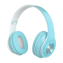 Casque audio sans fil Bluetooth supra-auriculaire – Pliable, léger, basses profondes, micro intégré, compatible avec les téléphones portables