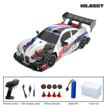1: 24RC Drift Car 2.4GHz 4WD 30KMH Vysokorychlostní model vozidla s LED světly Drifting Tire Racing Sport Toy Car
