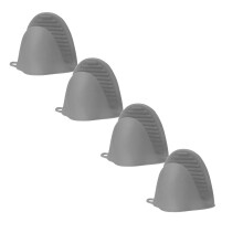 Silicone Finger Cots Gray Heat-Resistant 4 Pcs