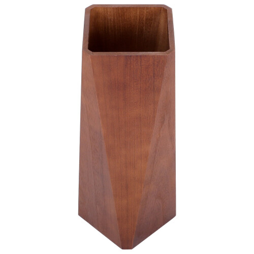 Suporte de guarda-chuvas de madeira para uso doméstico, elegante, marrom, para entrada, com grande capacidade de 85 cm (33,5 polegadas).