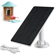 Solární panel pro kameru s krmítkem pro ptáky, 3W nepřetržité napájení pro kameru s krmítkem pro ptáky, zástrčka typu C