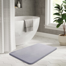 Tapis de bain en mousse à mémoire de forme antidérapant, doux et absorbant, à séchage rapide, pour salle de bain, douche, baignoire, lavabo,