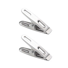 4 Pcs Simple Clip Stainless Steel Clips Pin Cinch Point Silver