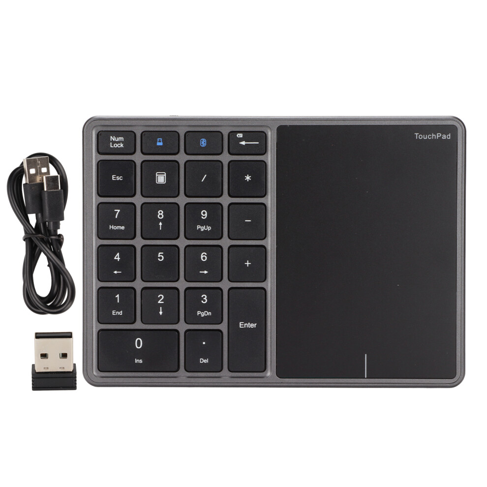 Portable Size Wireless Number Pads, Numeric Keypad With Ergonomic Tilt And Touchpad, Auto Sleep Function For Energy Efficiency 9175034783654