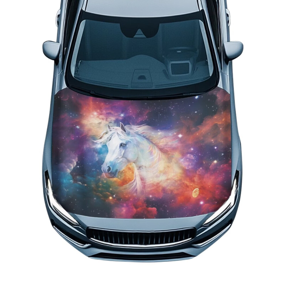 Galaxy Horse Car Hood Cover Â All-Season Fabric Protection, Compatible With Most Cars 9193271135272