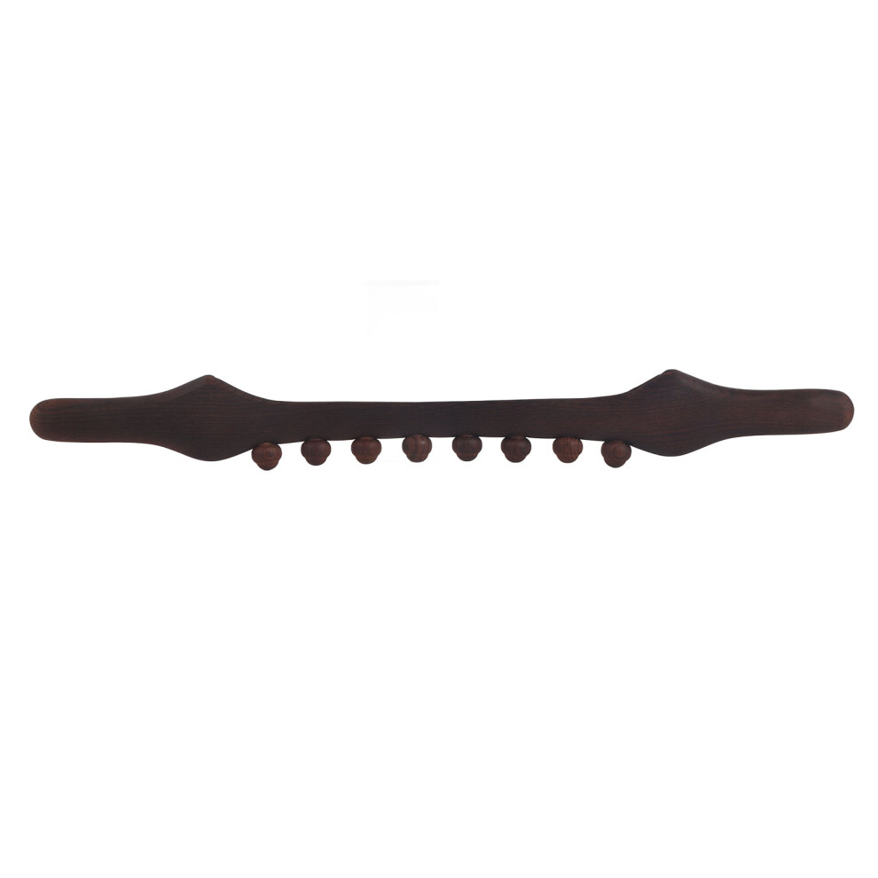 Carbonized Beech Practical Design Body Massager, Multi Purpose Gua Sha Tool With Refined Polishing For Deep Tissue Massage, Wave Non Slip Handle