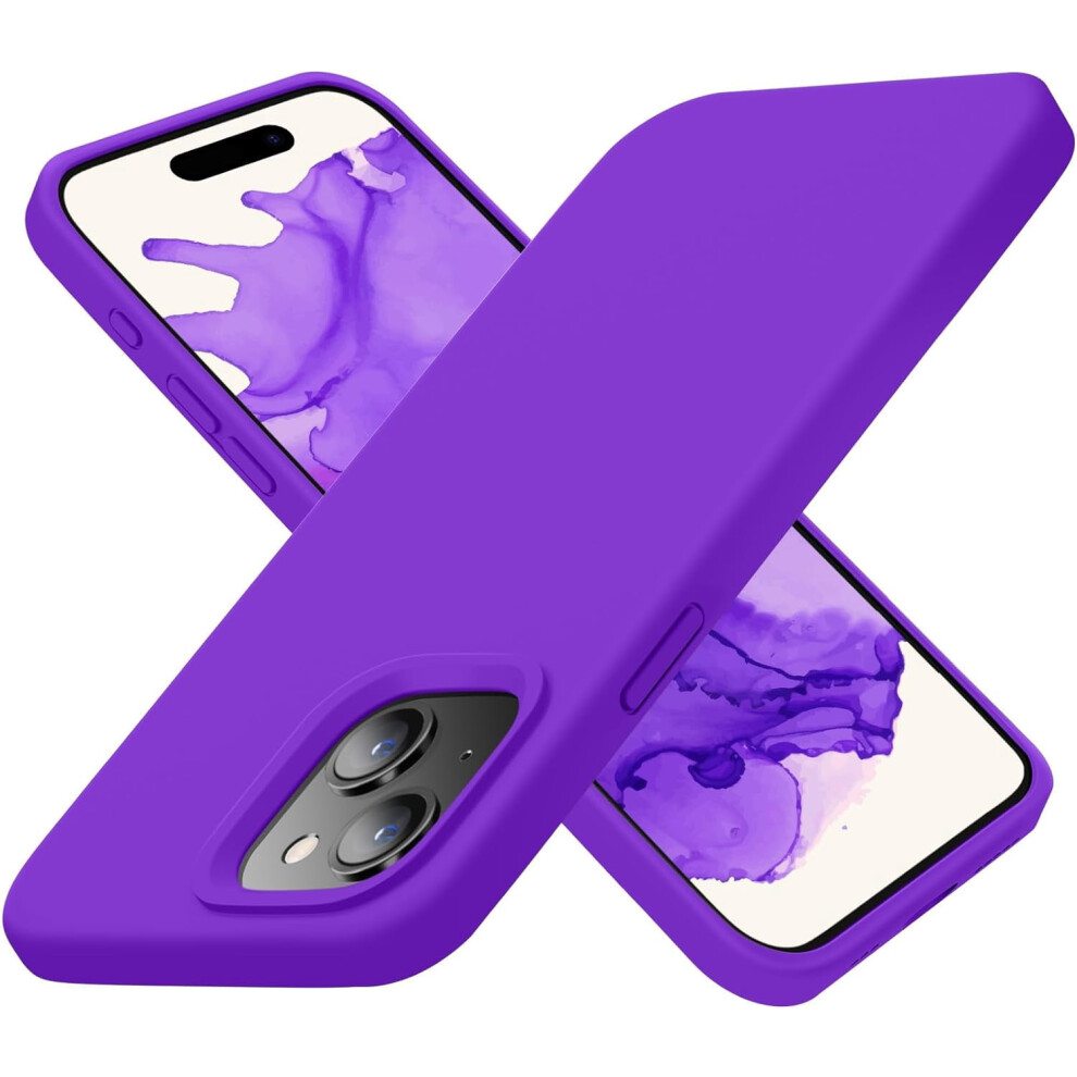 Iphone 15 Plus Case Â Ultra Slim Silicone Shockproof Protective Case, 6.7", Neon Soft Microfiber Lining, Compatible With Iphone 15 Plus Purple 9193271140184