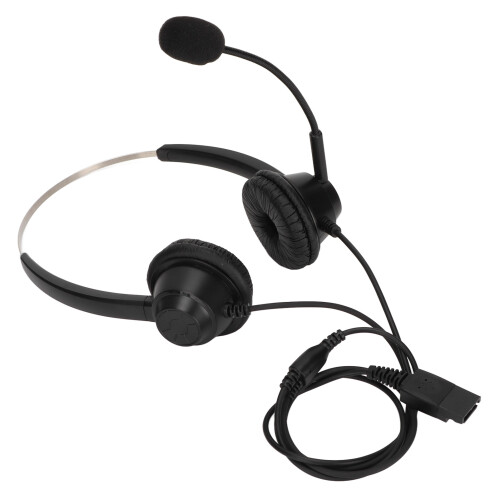 Ultralight Headset for Clear Communication, Noise Cancelling Microphone Adjustable Rotatable Ear Cover, Multiple Devices Compatibility