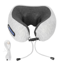 Soothing Travel Neck Pillow, Memory Foam Comfort For Neck Pain Relief, Ergonomic Design With Perfect Support, Heated Kneading Massage Relaxes