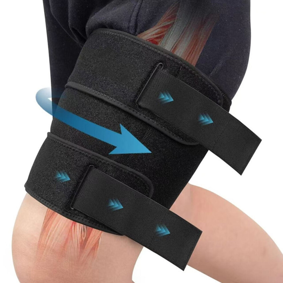 Adjustable Thigh Compression Sleeve Thigh Support For Sports Recovery Muscle Support In Running Basketball Fitness