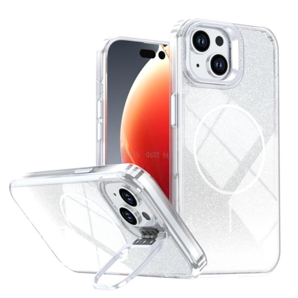 Iphone 15 Slim Magnetic Glitter Case Â 6.1", White 975221352910